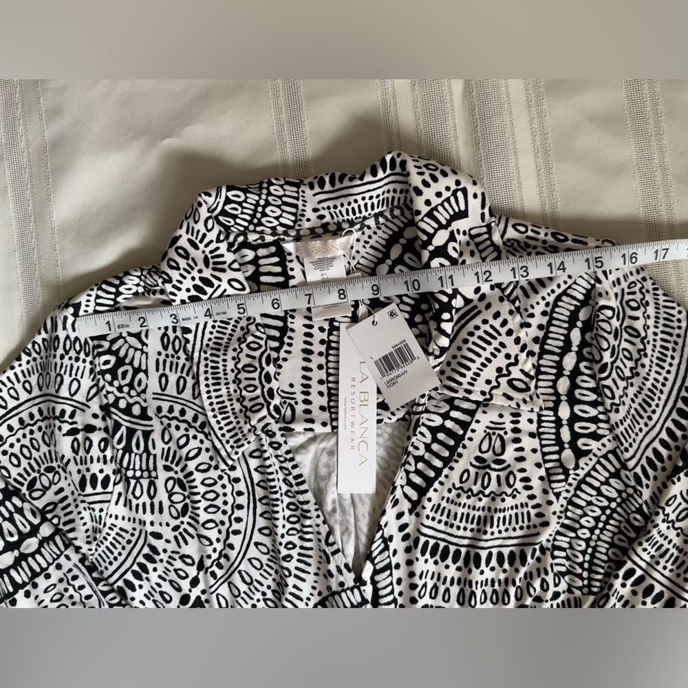 La Blanca Black and White Printed Mini Dress - Picture 7 of 14